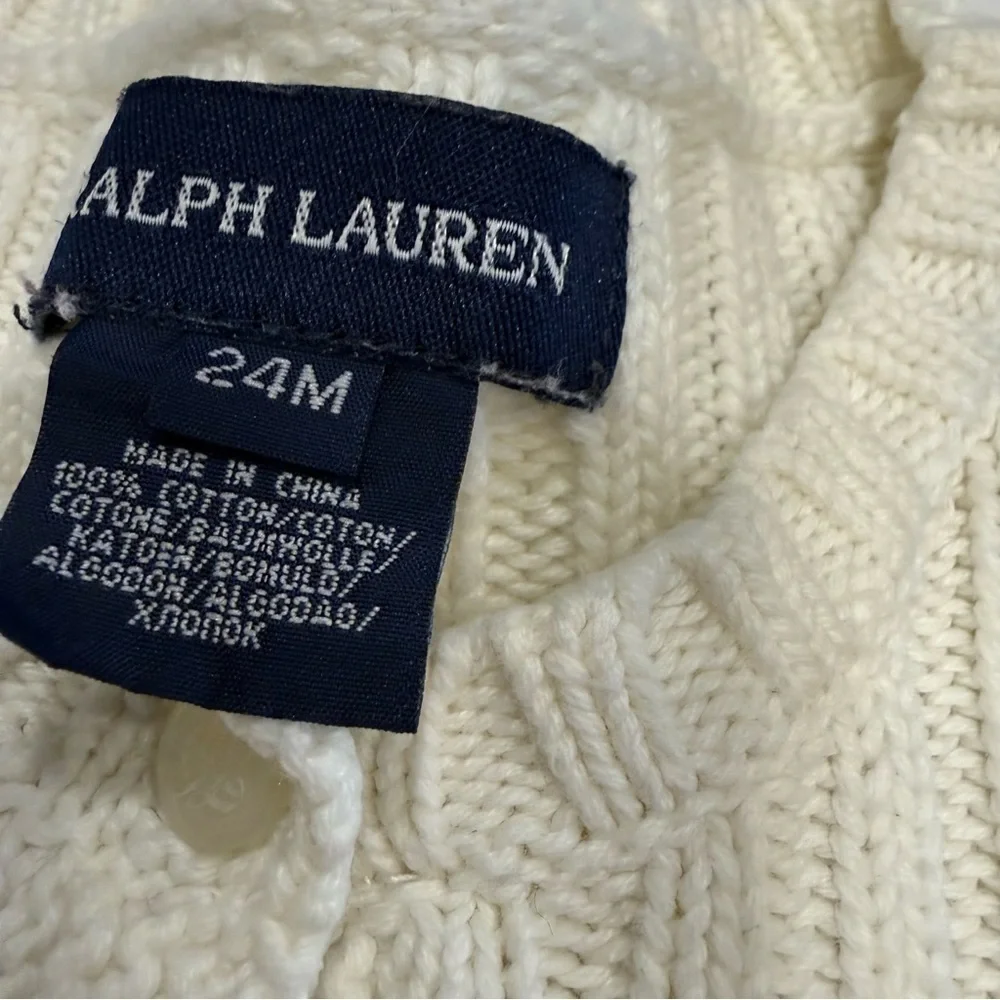 Ralph Lauren Girls 2 PCS Set Pink Corduroy Skirt 2T & Cardigan Sweater  24 Mo